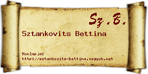 Sztankovits Bettina névjegykártya