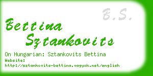 bettina sztankovits business card